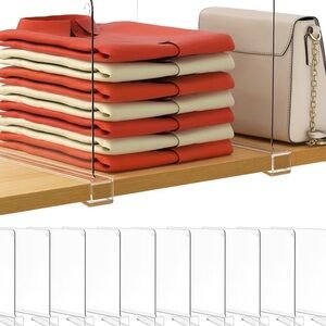 Acrylic Shelf Dividers for Closet Organization